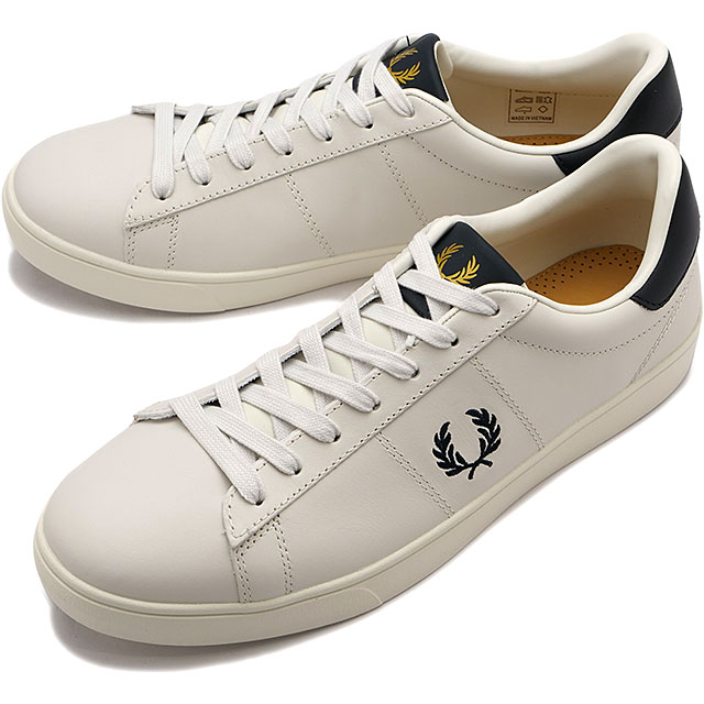 フレッドペリー FREDPERRY スニーカー スペンサーレザー [B4334-254 FW22]　フレッド・ペリー FREDPERRY SPENCER LEATHER PORCELAIN