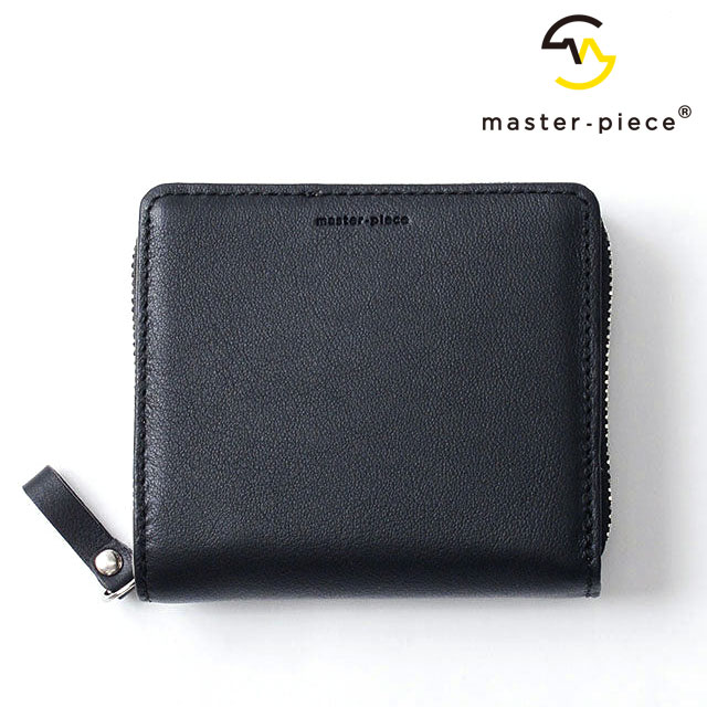 マスターピース master-piece ラウンドジップウォレット [223161 FW24] Refine ROUND ZIP WALLET メンズ・レディース日本製 二つ折り財布 BLACK