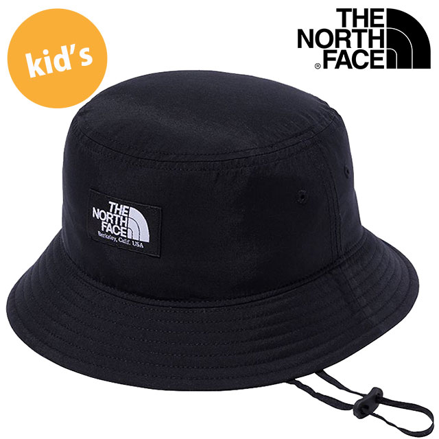 ザ・ノース・フェイス THE NORTH FACE キッズキャンプサイドハット [NNJ02524-K SS25] Kids’ Camp Side Hat 男の子・女の子 TNF 子供用 帽子 撥水 ブラック 【メール便配送】