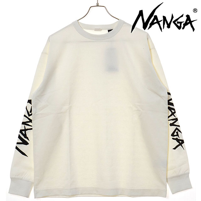 ナンガ NANGA エコハイブリッド スリーブロゴ ロングスリーブTシャツ [N2500-1L030A SS25] ECO HYBRID SLV LOGO L/S TEE メンズ カットソー 長袖 WHT