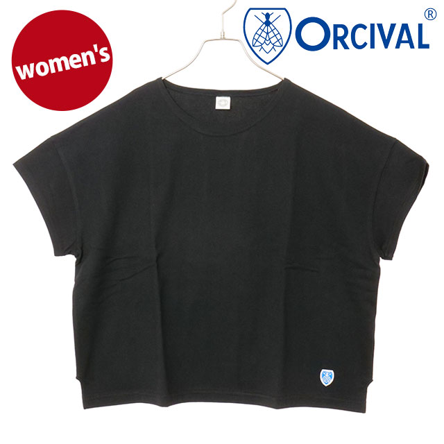 オーシバル ORCIVAL ボートネック ショートスリーブプルオーバー [OR-C0335-BFJ SS25] BOAT NECK S/S P.O.日本製 レディース カットソー 半袖Tシャツ BLACK 【メール便配送】