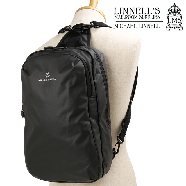 マイケルリンネル MICHAEL LINNELL ツーウェイボディバッグ [MLAC-37] 11L 2Way Body Bag メンズ・レディースリュック デイパック 軽量撥水 A.R.M.Sシリーズ BLACK