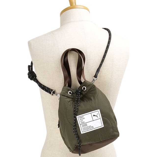 プーマ PUMA ラスティ パーソナルエフェクトバッグ [J20398 FW25] 4L RUSTY PERSONAL EFFECT BAG メンズ・レディース巾着バッグ ショルダーバッグ KHAKI 【メール便配送】