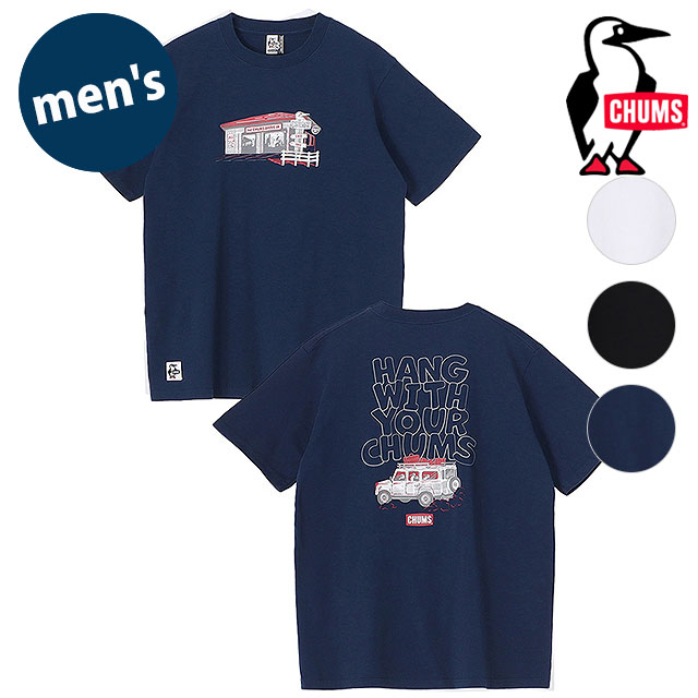 チャムス CHUMS メンズ ドライブインTシャツ [CH01-2744 SS26] M Drive in T-Shirt 半袖 USAコットン 【メール便配送】