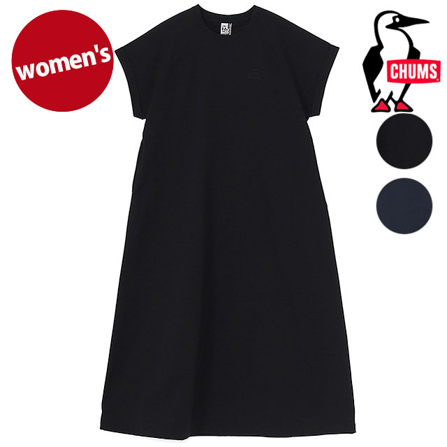 チャムス CHUMS レディース シアサッカーストレッチワンピース [CH18-1371 SS26] W Seerchucker Stretch One-Piece 半袖 チュニック UVカット 収納袋付き