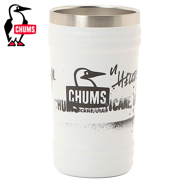 チャムス CHUMS ステンレスマグ 守矢努キャンパーウェーブタンブラー [CH62-2267 SS26] 守矢努 Camper Wave Tumbler ステンレスボトル 真空断熱構造 ステンシル 360ml ホワイト White