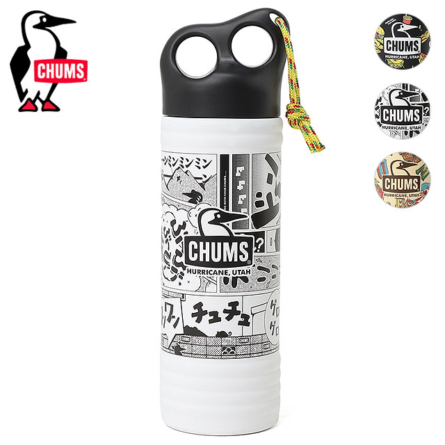 チャムス CHUMS キャンパーウェーブボトル 500ml パターン [CH62-2274 SS26] Camper Wave Bottle 500ml Pattern 水筒 真空断熱構造