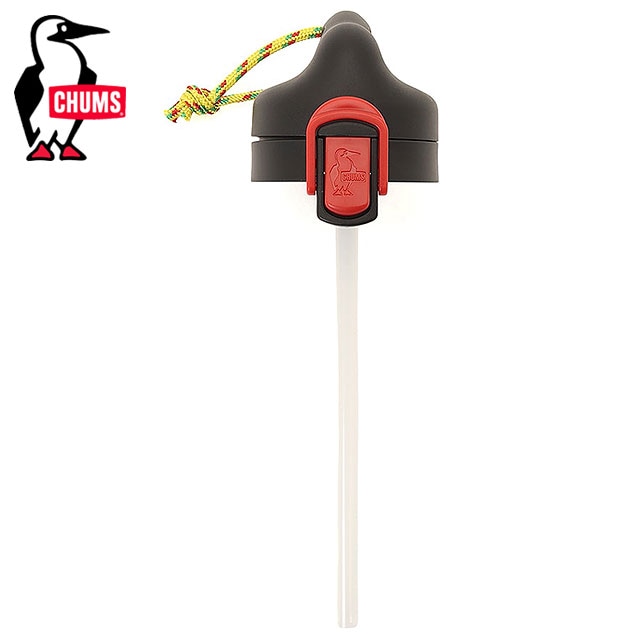 チャムス CHUMS 替えキャップ キャンパーウェーブボトルストローキャップ [CH62-2251 SS26] Camper Wave Bottle Straw Cap 水筒 ワンタッチキャップ 替え蓋 ブラック Black