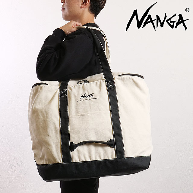 ナンガ NANGA ギア キャンバストートバッグ [N2600-3O024Z SS26] 50L GEAR CANVAS TOTE BAG ユニセックスギアバッグ 肩掛け 白 WHT