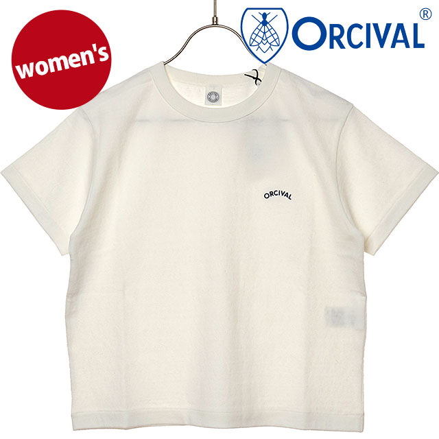 オーシバル ORCIVAL レディース エンブロイダリー ショートスリーブTシャツ [OR-C0519-TSB SS26] EMBROIDERY SHORT SLEEVE T-SHIRT カットソー 半袖 日本製 白 OFF-WHITE 【メール便配送】