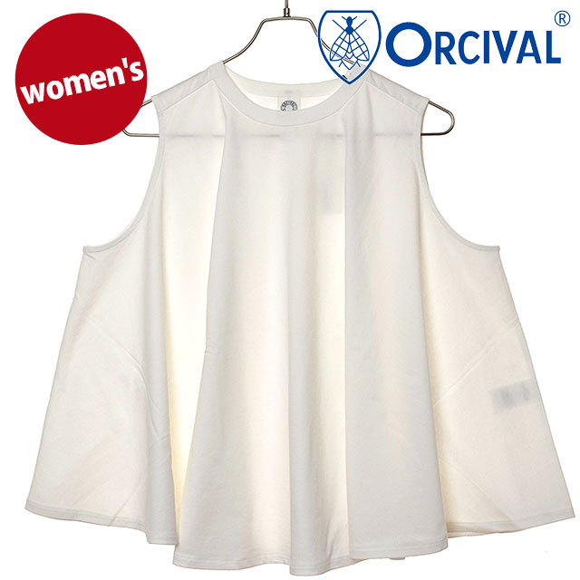 オーシバル ORCIVAL レディース スリーブレス ブラウス [OR-C0533-OEJ SS26] SLEEVELESS BLOUSE ノースリーブカットソー 日本製 白 WHITE