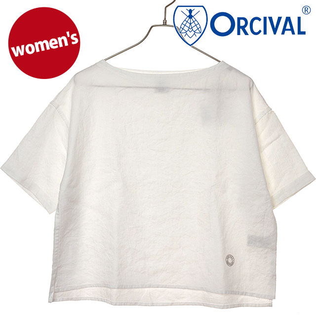 オーシバル ORCIVAL レディース ボートネックプルオーバー [OR-B0388-YLM SS26] BOAT NECK PULLOVER カットソー 半袖シャツ 白 OFF-WHITE 【メール便配送】