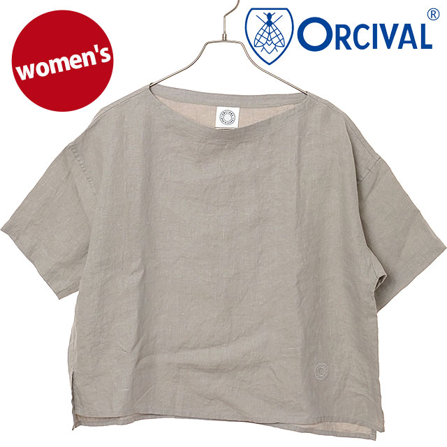オーシバル ORCIVAL レディース ボートネックプルオーバー [OR-B0388-YLM SS26] BOAT NECK PULLOVER カットソー 半袖シャツ グレー LT.GREY 【メール便配送】
