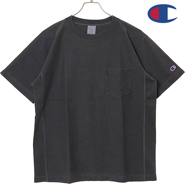 チャンピオン Champion Tシャツ メンズ リバースウィーブ ショートスリーブ ポケット ティーシャツ [C3-D302 SS26] REVERSE WEAVE SHORT SLEEVE POCKET T-SHIRT リラックスフィット 半袖 9.4ozコットン 無地Tee グレー CHARCOAL 【メール便配送】