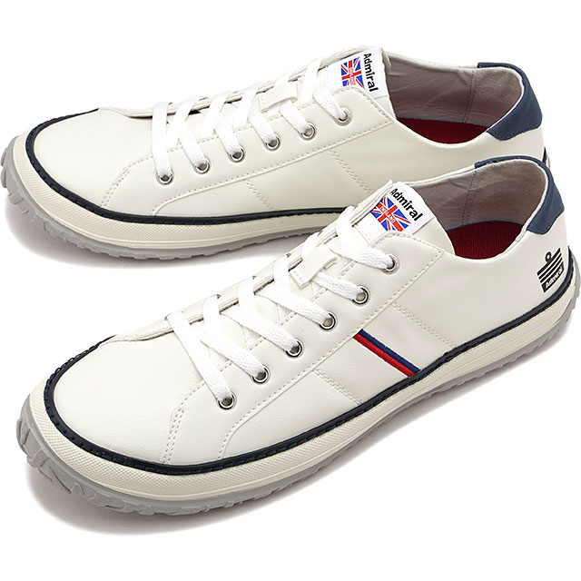 アドミラル Admiral スニーカー ワトフォードネオ [133836-180 SS26] AD836 WATFORD NEO ローカット タウン カジュアル ホワイト Tricolor
