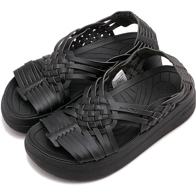 マリブサンダルズ MALIBU SANDALS サンダル レディース キャニオン プラットフォーム [MSP010001] CANYON PLATFORMワラチサンダル 厚底 BLACK/BLACK