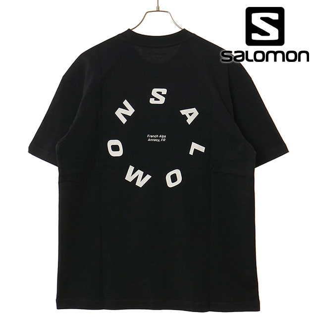 サロモン SALOMON Tシャツ メンズ ラウンドロゴ グラフィック [LC2841500 SS26] ROUND LOGO GRAPHIC 半袖 ブラック DEEP-BLACK 【メール便配送】