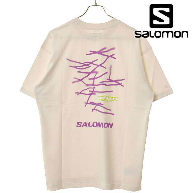 サロモン SALOMON Tシャツ メンズ ワイルドレイズ ショートスリーブティー [LC2832800 SS26] WILD RAYS SS TEE M 半袖 ホワイト WHISPER-WHITE 【メール便配送】
