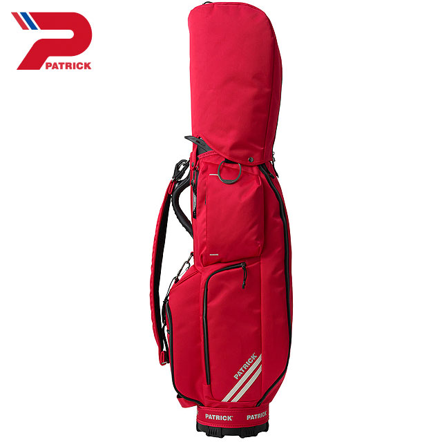 パトリック ゴルフ PATRICK GOLF キャディバッグ LP [263-617 SS26] CADDIE BAG LP ゴルフバッグ 8.5型 カート型 スリム設計 おしゃれ 赤 RED
