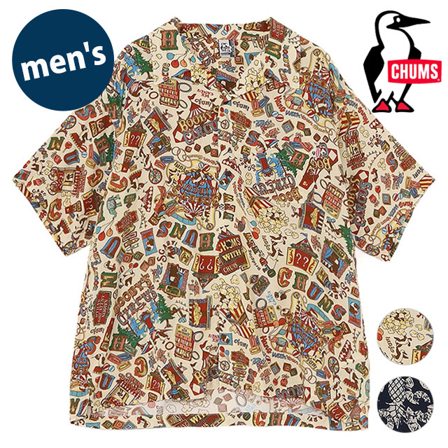 チャムス CHUMS メンズ チャムロハシャツ [CH02-1263 SS26] M Chumloha Shirt 半袖 アロハシャツ オーバーサイズ
