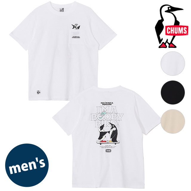 チャムス CHUMS メンズ アイムアブービーバードポケットTシャツ [CH01-2750 SS26] M I'm a Booby Bird Pocket T-Shirt 半袖 【メール便配送】
