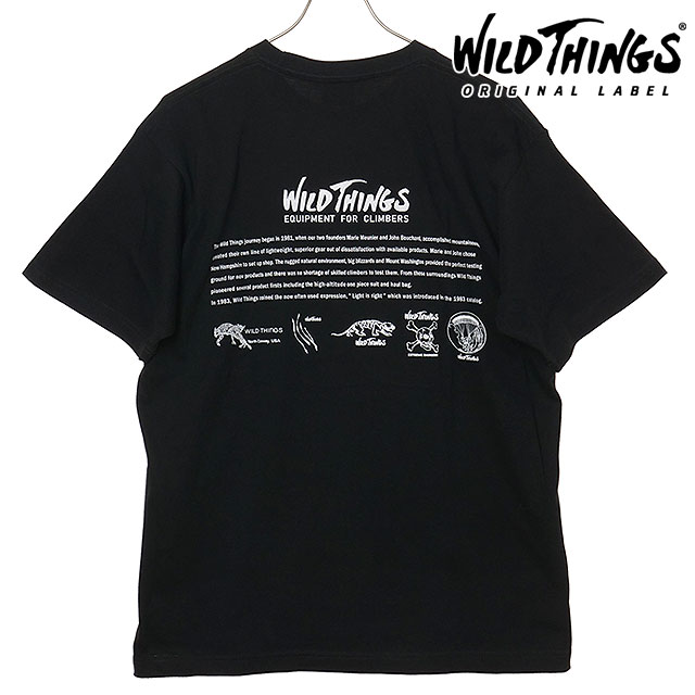 ワイルドシングス WILD THINGS メンズ オールドアイコンズTシャツ [WT26057K SS26] OLD ICONS TEE 半袖 クルーネック 黒 BLACK 【メール便配送】