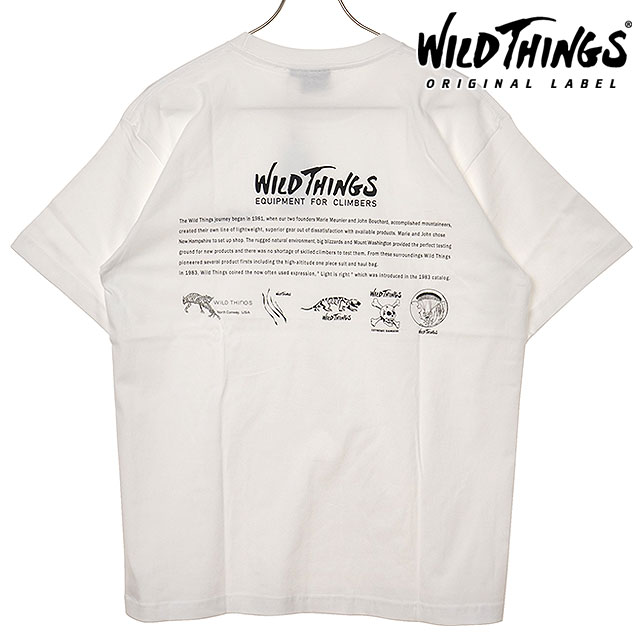 ワイルドシングス WILD THINGS メンズ オールドアイコンズTシャツ [WT26057K SS26] OLD ICONS TEE 半袖 クルーネック 白 WHITE 【メール便配送】