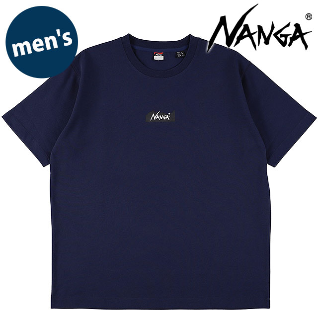ナンガ NANGA メンズ エコハイブリッド マウンテンロゴ Tシャツ [NW2211-1G208 SS26] ECO HYBRID MT LOGO TEE 半袖 ネイビー D.NVY 【メール便配送】
