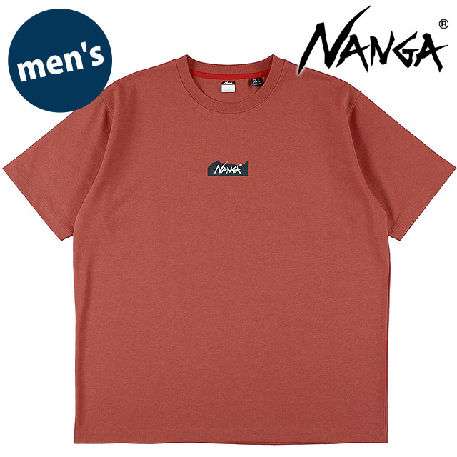 ナンガ NANGA メンズ エコハイブリッド マウンテンロゴ Tシャツ [NW2211-1G208 SS26] ECO HYBRID MT LOGO TEE 半袖 レッド RED2（T.RED） 【メール便配送】