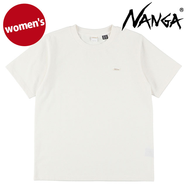 ナンガ NANGA レディース エコハイブリッド ボックスロゴ エンブロイダリーTシャツ ウィメンズ [N2611-1M062B SS26] ECO HYBRID BOX LOGO EMBROIDERY TEE Ｗ 半袖 白 WHT 【メール便配送】