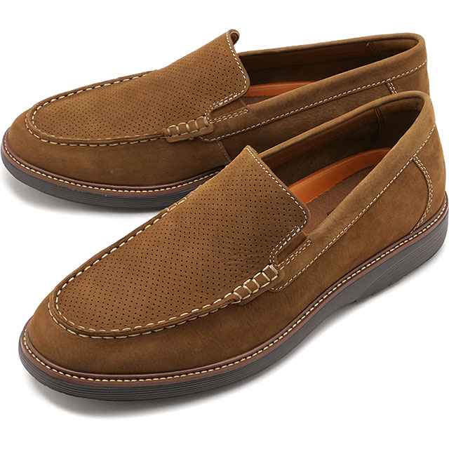 ロックポート ROCKPORT レザーシューズ メンズ クレイヴン [RMF-B26S12W SS26] CRAVEN 革靴 スリッポン 軽量 ワイドワイズ ブラウン COGNAC