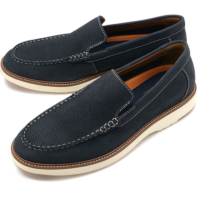 ロックポート ROCKPORT レザーシューズ メンズ クレイヴン [RMF-B26S14W SS26] CRAVEN 革靴 スリッポン 軽量 ワイドワイズ ネイビー NEW-DRESS-BLUES
