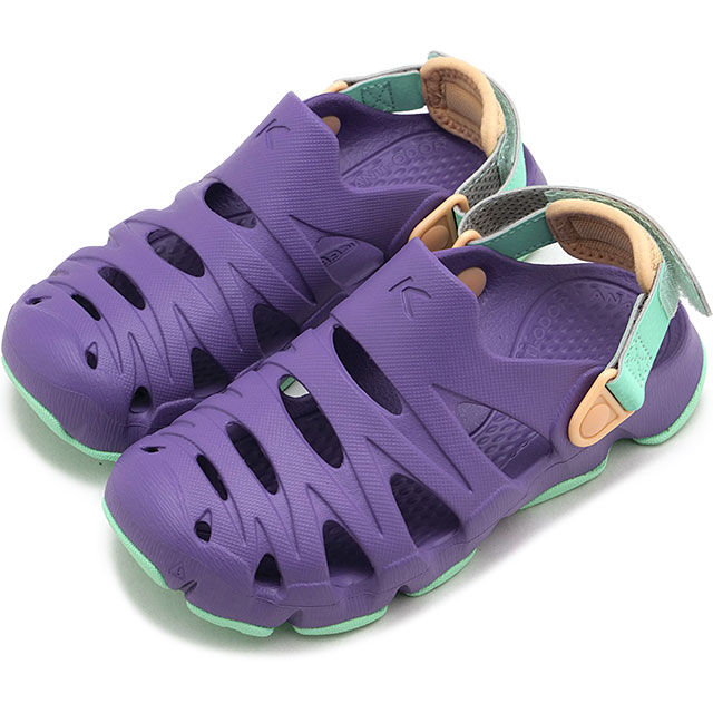 キーン KEEN EVAサンダル キッズ ハイパーエフエルティー [1031991 SS26] Children HYPERFLT チルドレン 男の子・女の子 子供靴 水遊び キャンプ 軽量 パープル PURPLE-HAZE/PEACH-FUZZ