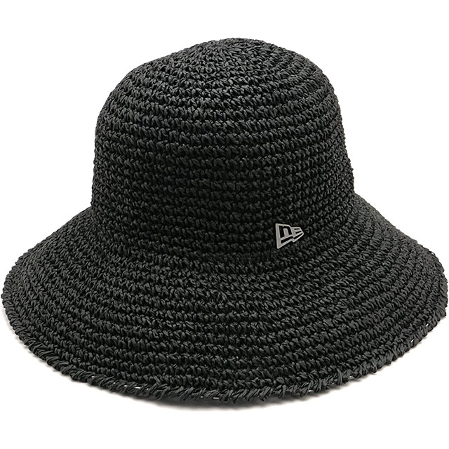 ニューエラ キャップ NEW ERA CAP アドベンチャーハット ペーパークロッシェハット [14744801 SS26] ADVENTURE WB PAPER 帽子 クロシェ編み 折り畳み可能 ブラック