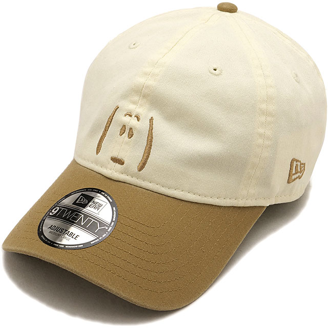 ニューエラ キャップ NEW ERA CAP ピーナッツ スヌーピー 2トーン [14865366 SS26] 9TWENTY PEANUTS 2TONE 帽子 コラボ サイズ調整可能 ホワイト クロームホワイト/カーキ
