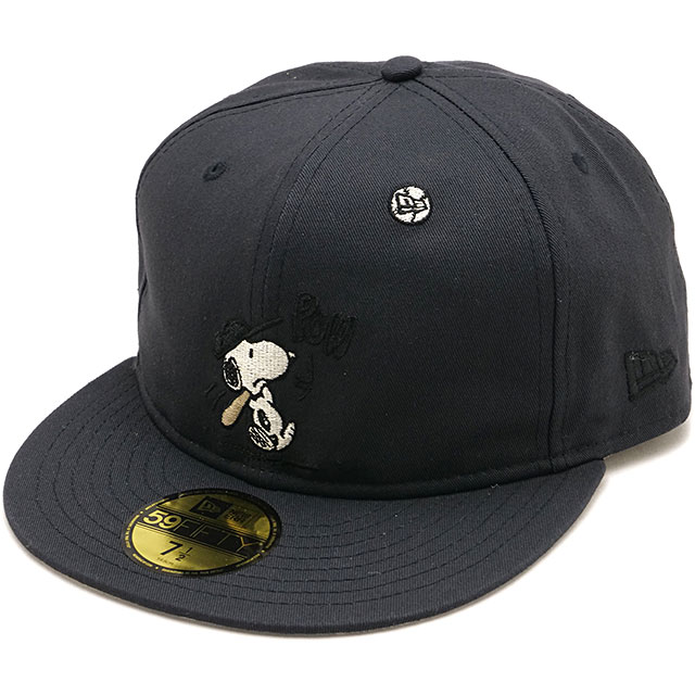 ニューエラ キャップ NEW ERA CAP ピーナッツ スヌーピー [14865372 SS26] 59FIFTY SB PEANUTS 帽子 コラボ ブラック フェイデッドブラック