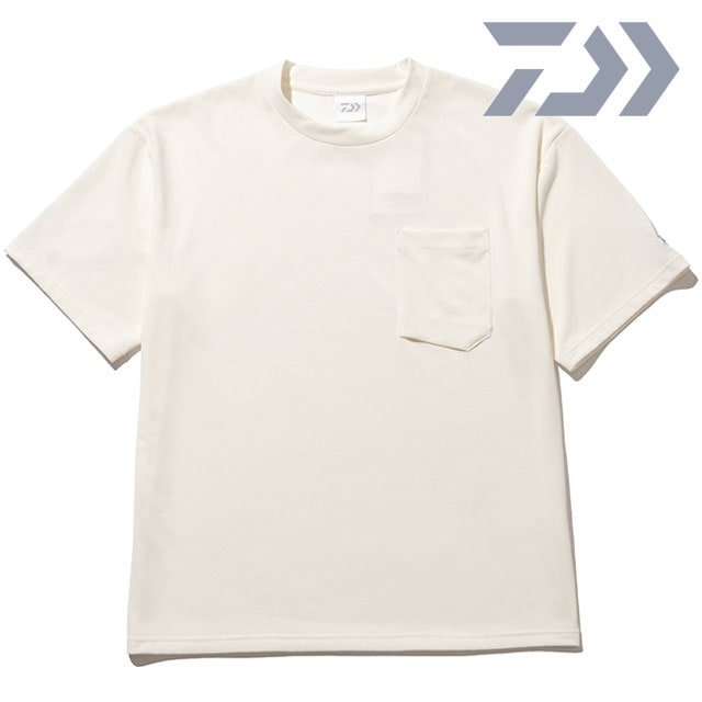 ダイワ DAIWA メンズ シェード ポケット Tシャツ [DE-8526EX SS26] SHADE POCKET T-SHIRT 半袖 UVケア 遮熱 無地 ホワイト OFF-WHITE 【メール便配送】