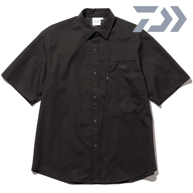 ダイワ DAIWA メンズ ドットエア ショートスリーブシャツ [DE-8226EX SS26] DOT AIR SS SHIRT 半袖シャツ カジュアルシャツ ブラック BLACK