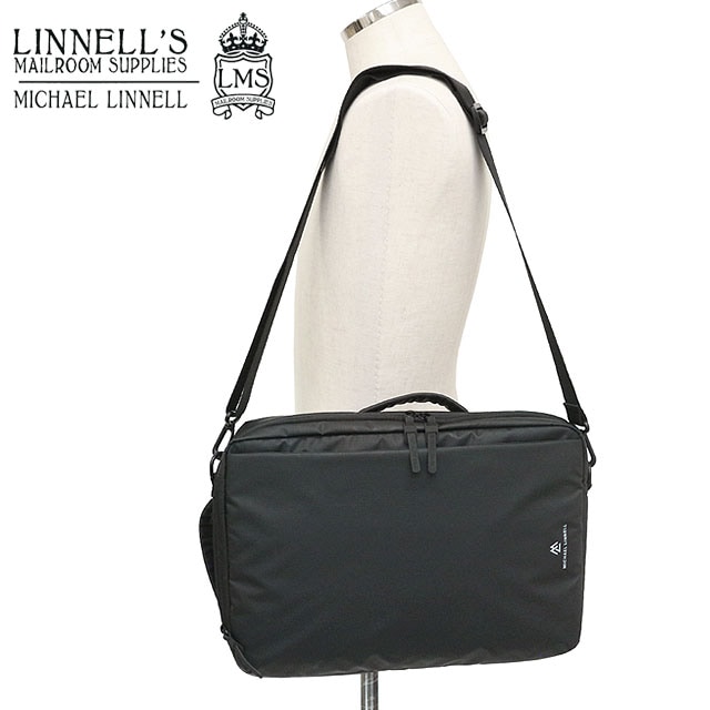 マイケルリンネル MICHAEL LINNELL 3ウェイバッグ [MLAC-43 SS26] 8L 3WAY BAG メンズ・レディースバックパック ショルダーバッグ ブリーフケース ビジネス トラベル 出張 高耐久 撥水 黒 BLACK