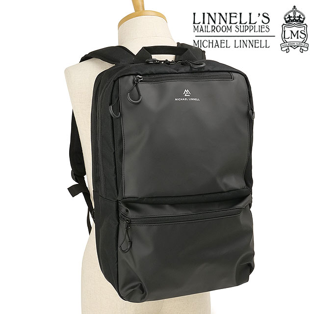 マイケルリンネル MICHAEL LINNELL バックパック [MLSL-29 SS26] 22L Backpack メンズ・レディース撥水 デイパック 軽量 PC収納 PUコーティング ナイロン 黒 BLACK
