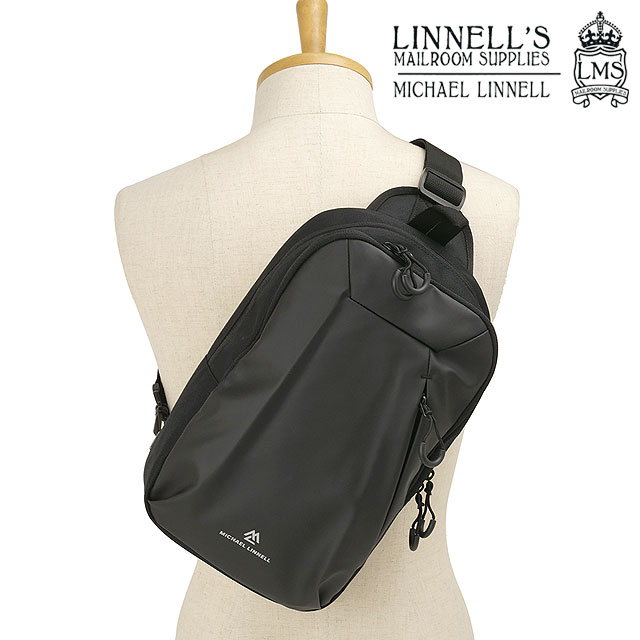 マイケルリンネル MICHAEL LINNELL ショルダーバッグ [MLSL-30 SS26] 8L Shoulder Bag メンズ・レディースワンショルダー スリングバッグ 撥水 軽量 PUコーティング ナイロン 斜めがけ 黒 BLACK