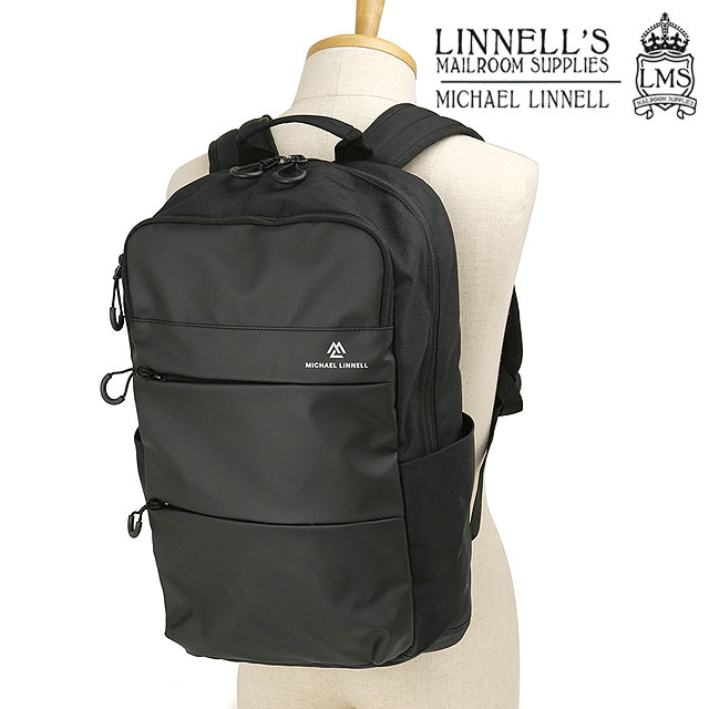 マイケルリンネル MICHAEL LINNELL バックパック [MLSL-35 SS26] 23L Backpack メンズ・レディース撥水 大容量 バックパック PC収納 PUコーティング ナイロン 黒 BLACK