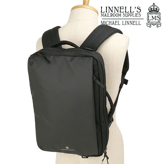 マイケルリンネル MICHAEL LINNELL スリム バックパック [MLSL-43 SS26] 8L Slim Backpack メンズ・レディース撥水 軽量 コンパクト 薄型 PUコーティング ナイロン 通勤 自転車 黒 BLACK