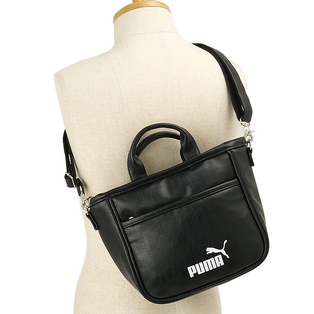 プーマ PUMA ヴィンテージ ミニトートバッグ [J20451 SS26] 6L VINTAGE MINI TOTE BAG ユニセックスハンドバッグ ショルダーバッグ 黒 ブラック