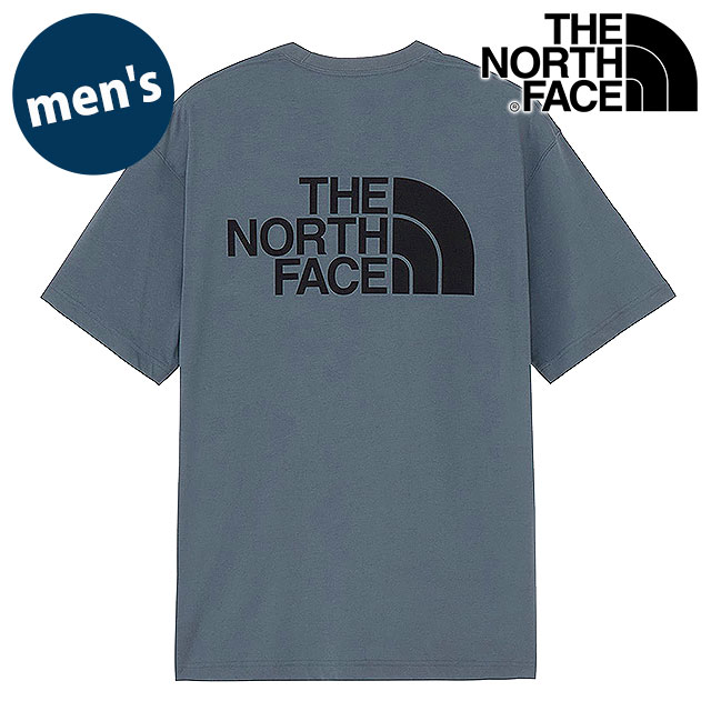 ザ・ノース・フェイス THE NORTH FACE Tシャツ メンズ ショートスリーブフラッシュドライカラースキームコットンティー [NT32548-SL SS26] S/S FD Color Scheme Cotton Tee 半袖 吸水速乾 グレイ スレートグレー 【メール便配送】