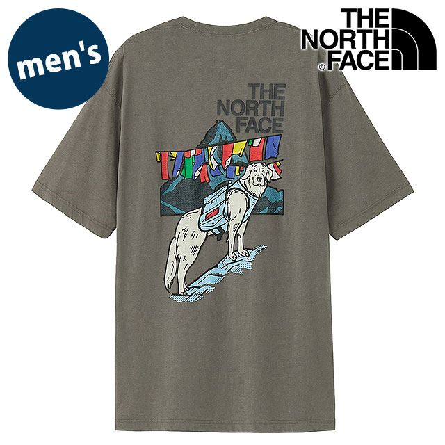 ザ・ノース・フェイス THE NORTH FACE Tシャツ メンズ ショートスリーブドッグスレッドグラフィックティー [NT32641-SP SS26] S/S Dogsled Graphic Tee 半袖 吸水速乾 バックプリント グレー スモークドパール 【メール便配送】
