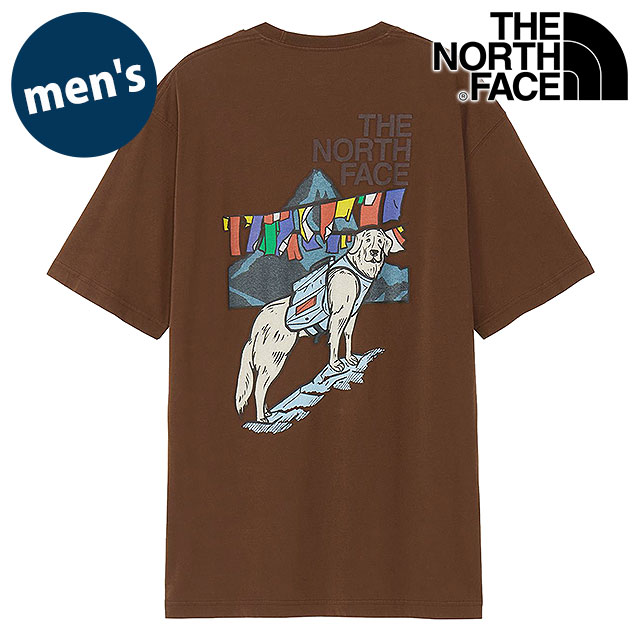 ザ・ノース・フェイス THE NORTH FACE Tシャツ メンズ ショートスリーブドッグスレッドグラフィックティー [NT32641-ES SS26] S/S Dogsled Graphic Tee 半袖 吸水速乾 バックプリント ブラウン エンバーソイル 【メール便配送】