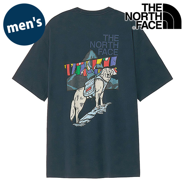 ザ・ノース・フェイス THE NORTH FACE Tシャツ メンズ ショートスリーブドッグスレッドグラフィックティー [NT32641-UN SS26] S/S Dogsled Graphic Tee 半袖 吸水速乾 バックプリント 紺 アーバンネイビー 【メール便配送】