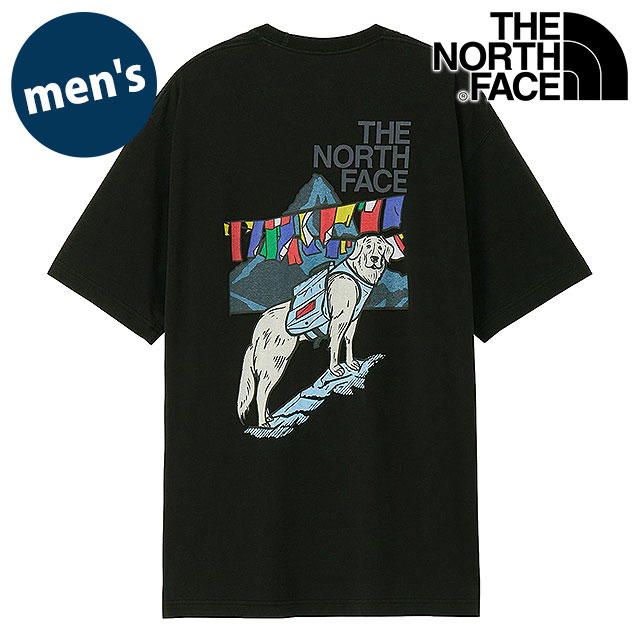 ザ・ノース・フェイス THE NORTH FACE Tシャツ メンズ ショートスリーブドッグスレッドグラフィックティー [NT32641-K SS26] S/S Dogsled Graphic Tee 半袖 吸水速乾 バックプリント 黒 ブラック 【メール便配送】