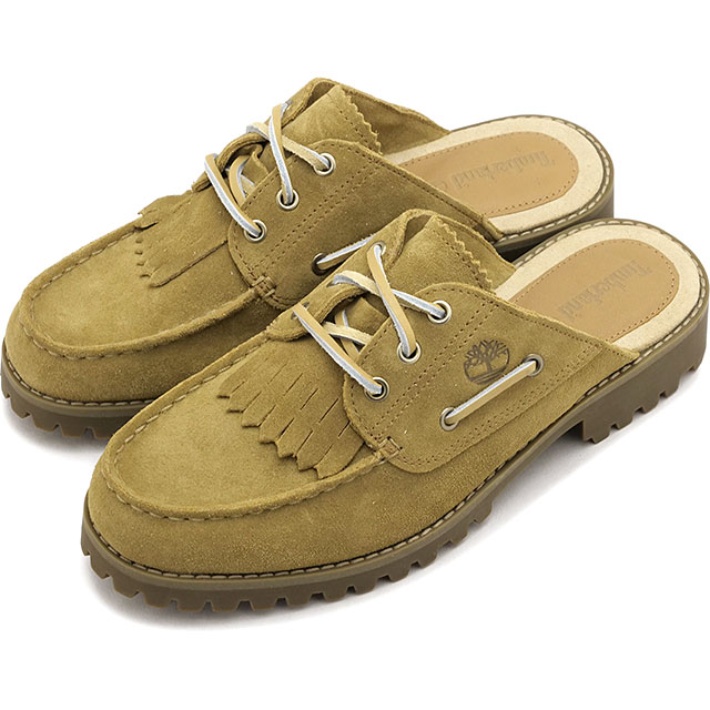 ティンバーランド Timberland レディース ノーレン 3アイ ミュールサンダル ウィメンズ [A4198-EW1 SS26] Noreen 3 eye Mule モカシン デッキシューズ レザー MULE SHOE ベージュ MEDIUM-BEIGE-SUEDE